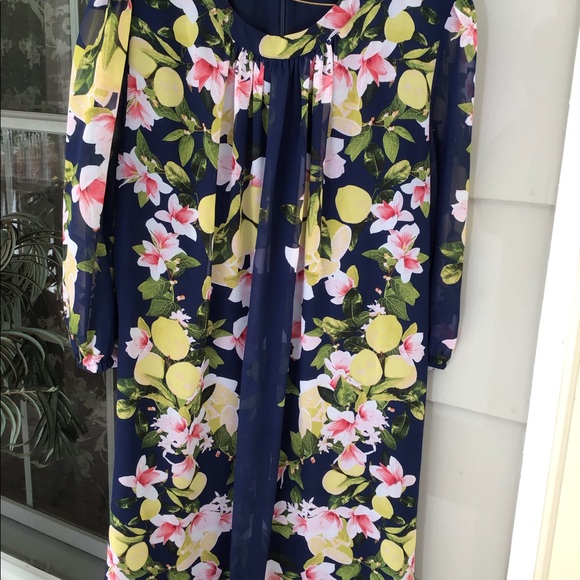 Ave-mended New York co. Womens flowered flowing Dress XXLarge silky polyester - Picture 2 of 13